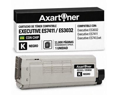 Compatible OKI Executive ES7411 / ES3032 Negro Cartucho de Toner 44318620