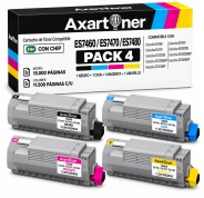 Compatible Pack x4 OKI Executive ES7460 / ES7470 / ES7470DN / ES7470DN MFP / ES7470 MFP / ES7480 / ES74780DN / ES7480DN MFP / ES7480 MFP Cartuchos de Toner