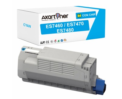 Compatible OKI Executive ES7460 / ES7470 / ES7470DN / ES7470DN MFP / ES7470 MFP / ES7480 / ES74780DN / ES7480DN MFP / ES7480 MFP Cyan Cartucho de Toner 45396215