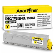 Compatible OKI Executive ES8451 / ES8461 Amarillo Cartucho de Toner 44059257