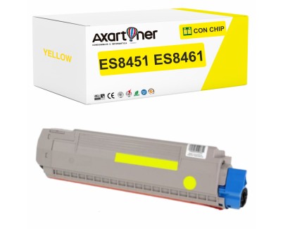 Compatible OKI Executive ES8451 / ES8461 Amarillo Cartucho de Toner 44059257
