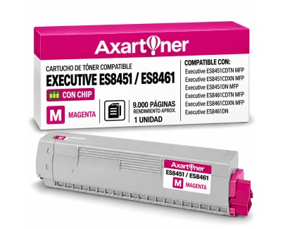 Compatible OKI Executive ES8451 / ES8461 Magenta Cartucho de Toner 44059258