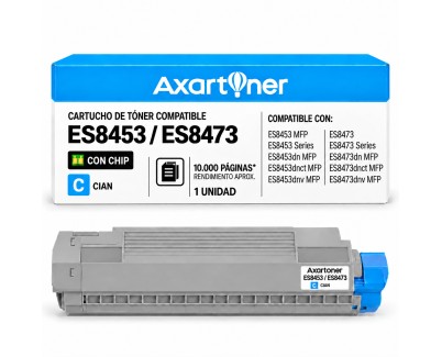 Compatible OKI Executive ES8453 / ES8473 Cyan Cartucho de Toner 45862821