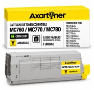 Compatible OKI MC760 / MC770 / MC780 Amarillo Cartucho de Toner 45396301