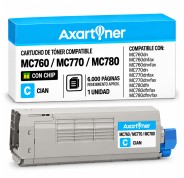 Compatible OKI MC760 / MC770 / MC780 Cyan Cartucho de Toner 45396303