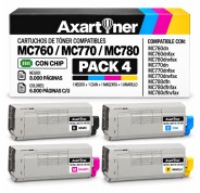 Compatible Pack x4 OKI MC760 / MC770 / MC780 Cartuchos de Toner