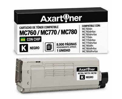 Compatible OKI MC760 / MC770 / MC780 Negro Cartucho de Toner 45396304