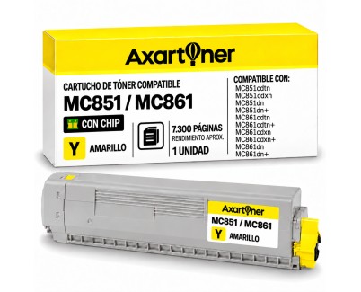Compatible OKI MC851, MC861, MC862 Amarillo Cartucho de Toner 44059165 / 44059253