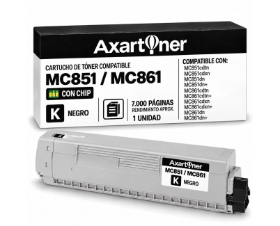 Compatible OKI MC851, MC861, MC862 Negro Cartucho de Toner 44059168 / 44059256