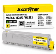 Compatible OKI MC853 / MC873 / MC883 Amarillo Cartucho de Toner 45862837