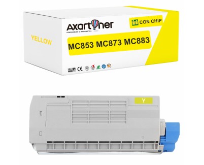 Compatible OKI MC853 / MC873 / MC883 Amarillo Cartucho de Toner 45862837