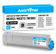 Compatible OKI MC853 / MC873 / MC883 Cyan Cartucho de Toner 45862839
