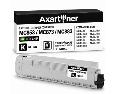Compatible OKI MC853 / MC873 / MC883 Negro Cartucho de Toner 45862840