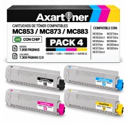 Compatible Pack x4 OKI MC853 / MC873 / MC883 Cartuchos de Toner