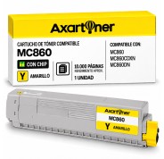 Compatible OKI MC860 Amarillo Cartucho de Toner 44059209