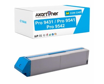 Compatible OKI Pro 9431 / 9541 / 9542 Cyan Cartucho de Toner 45536555