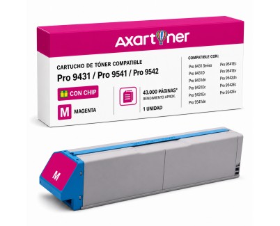 Compatible OKI Pro 9431 / 9541 / 9542 Magenta Cartucho de Toner 45536554