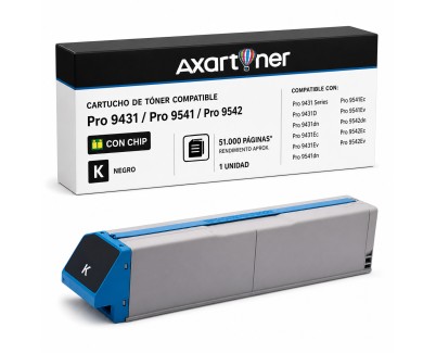 Compatible OKI Pro 9431 / 9541 / 9542 Negro Cartucho de Toner 45536556