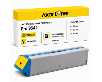Compatible OKI Pro 9542 Amarillo Cartucho de Toner 45536437