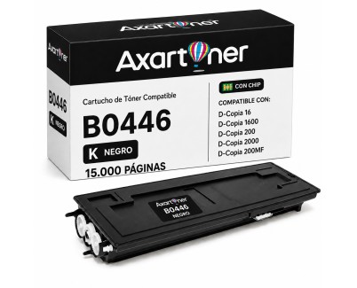 Compatible Olivetti d-copia 16 / 1600 / 200 / 2000 Negro Cartucho de Toner B0446