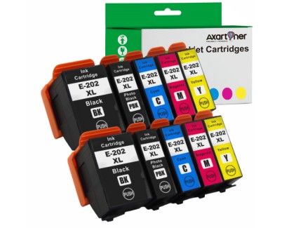 Compatible Pack x10 Epson 202XL Cartuchos de tinta para XP6000, XP6005, XP6100, XP6105