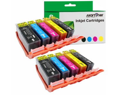 Compatible Pack x 10 Canon PGI520 / CLI521 Cartuchos de Tinta PGI-520 / CLI-521