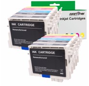 Compatible Pack x 10 Epson T0611 - T0612 - T0613 - T0614 Cartuchos de Tinta