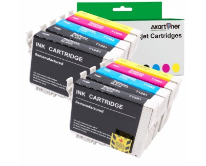 Compatible Pack x 10 Epson T1281 / T1282 / T1283 / T1284 Cartuchos de Tinta