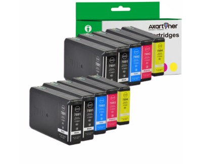 Compatible Pack x 10 Epson T7891 / T7892 / T7893 / T7894 Cartuchos de Tinta