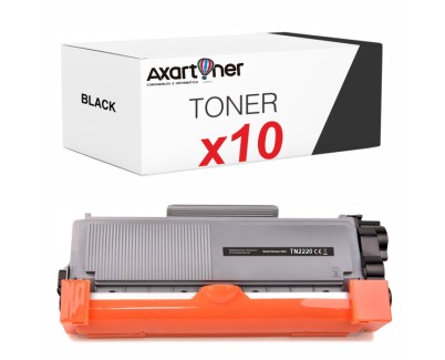 Compatible Pack x10 Brother TN2220 Negro Cartucho de Toner TN-2220