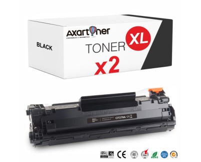 Compatible Pack 2 x HP CF279A XL / 79X Negro Cartucho de Toner Alta Capacidad / Jumbo para HP LaserJet Pro M12 , MFP M26