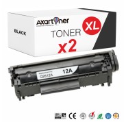 Compatible Pack 2 x HP Q2612X / 12X Negro Cartucho de Toner