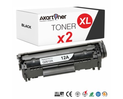 Compatible Pack 2 x HP Q2612X / 12X Negro Cartucho de Toner