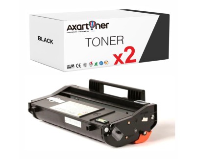 Compatible Pack 2 x Ricoh Aficio SP100E / SP112 Negro Cartucho de Toner 407166 / SP100LE