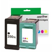Compatible Pack 2 x Tinta HP 350XL Negro (1 ud.) + HP 351XL TRICOLOR (1 ud.) CB336EE / CB338EE