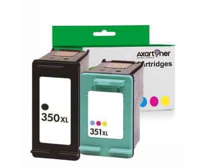 Compatible Pack HP 350XL Negro (1 ud.) + HP 351XL Color (1 ud.) Cartuchos de Tinta CB336EE / CB338EE