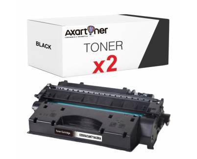 Compatible Pack x 2 Canon 719 Negro Cartuchos de Toner 3479B002