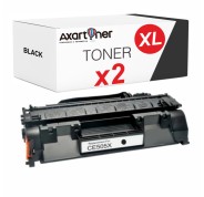 Compatible Pack x2 HP CE505X / 05X Negro Cartucho de Toner