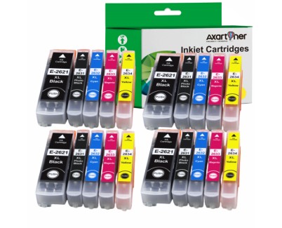 Compatible Pack x20 Epson T2621 / T2631 / T2632 / T2633 / T2634 - 26XL Cartuchos de Tinta