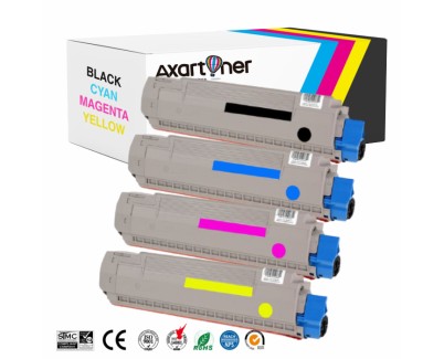 Compatible Pack 4 x Compatible OKI C8600 / C8800 Cartucho de Toner