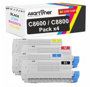 Compatible Pack 4 x Compatible OKI C8600 / C8800 Cartucho de Toner
