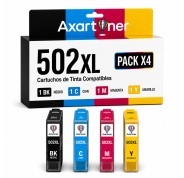 Compatible Pack 4 x EPSON 502XL Cartuchos de Tinta para XP5100, X5105, XP5115, XP5150, XP5155, WF2860, WF2865, WF2880, WF2885
