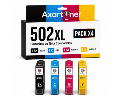 Compatible Pack 4 x EPSON 502XL Cartuchos de Tinta para XP5100, X5105, XP5115, XP5150, XP5155, WF2860, WF2865, WF2880, WF2885