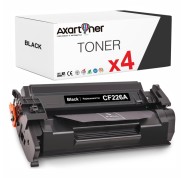 Compatible Pack x4 HP CF226A / 26A Negro Cartuchos de Toner para HP LaserJet Pro M402, MFP M426