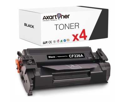 Compatible Pack x4 HP CF226A / 26A Negro Cartuchos de Toner para HP LaserJet Pro M402, MFP M426