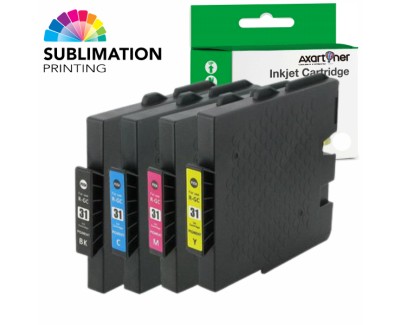 Compatible Pack 4 x  RICOH GC-31 Cartuchos de tinta Sublimacion