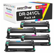 Compatible Pack x4 Brother DR241CL Tambor de Imagen (Drum) para Brother DCP: 9015CDW 9017CDW 9020CDW 9022CDW / HL: 3140CW 3142CW 3150CDW 3152CDW 3170CDW 3172CDW / MFC: 9140CDN 9142CDN 9330CDW 9332CDW 9340CDW 9342CDW