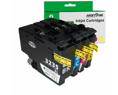 Compatible Pack x4 BROTHER LC3235XL / LC3233 Cartuchos de Tinta Pigmentada para Brother DCP-J1100DW / MFC-J1300DW