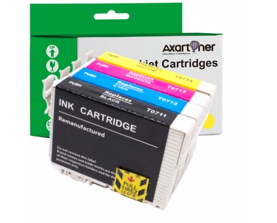 Compatible Pack x4 Epson T0711 / T0712 / T0713 / T0714 Cartuchos de Tinta