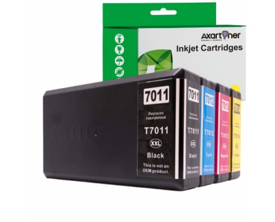 Compatible Pack 4 x Tinta Epson T7011 / T7012 / T7013 / T7014